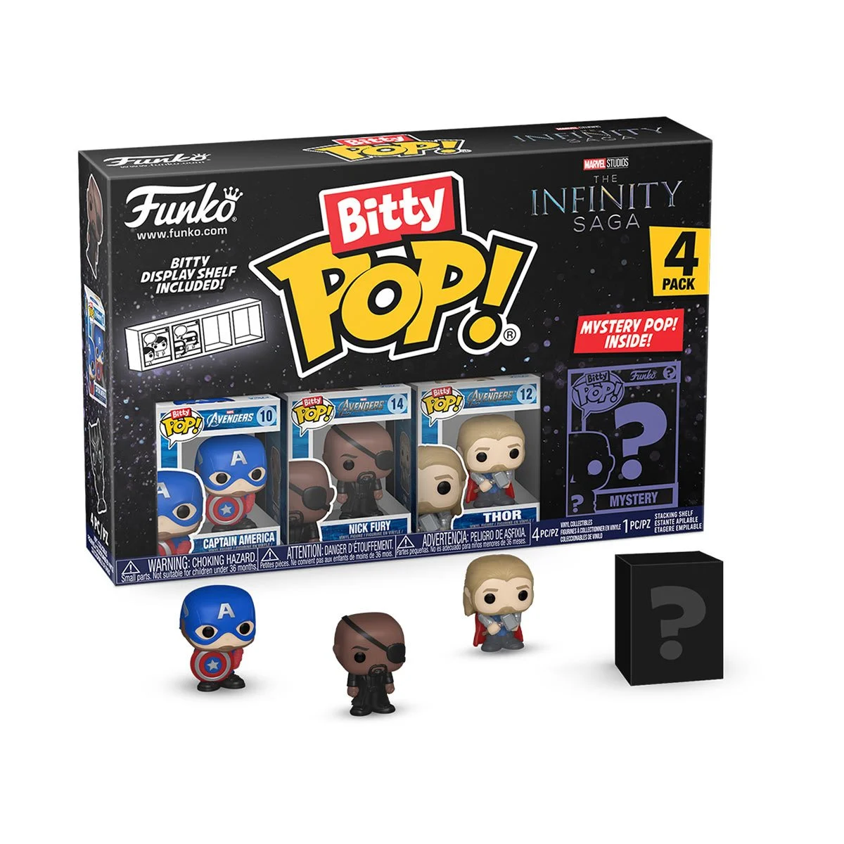 The Avengers The Infinity Saga Captain America Funko Bitty Pop! Mini-Figure 4-Pack